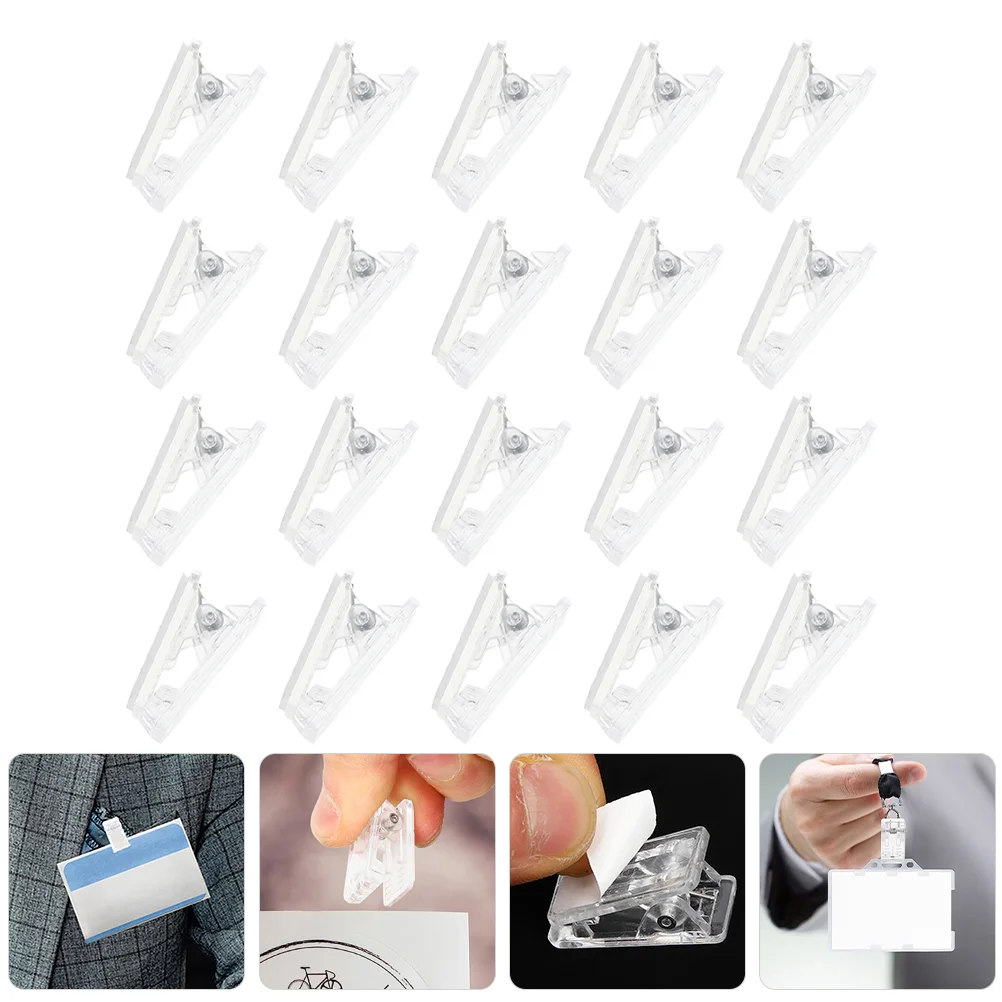 

Self-adhesive Clip Plastic Spring Wall Badge Clamp Clips DIY Name Tag Tapestries