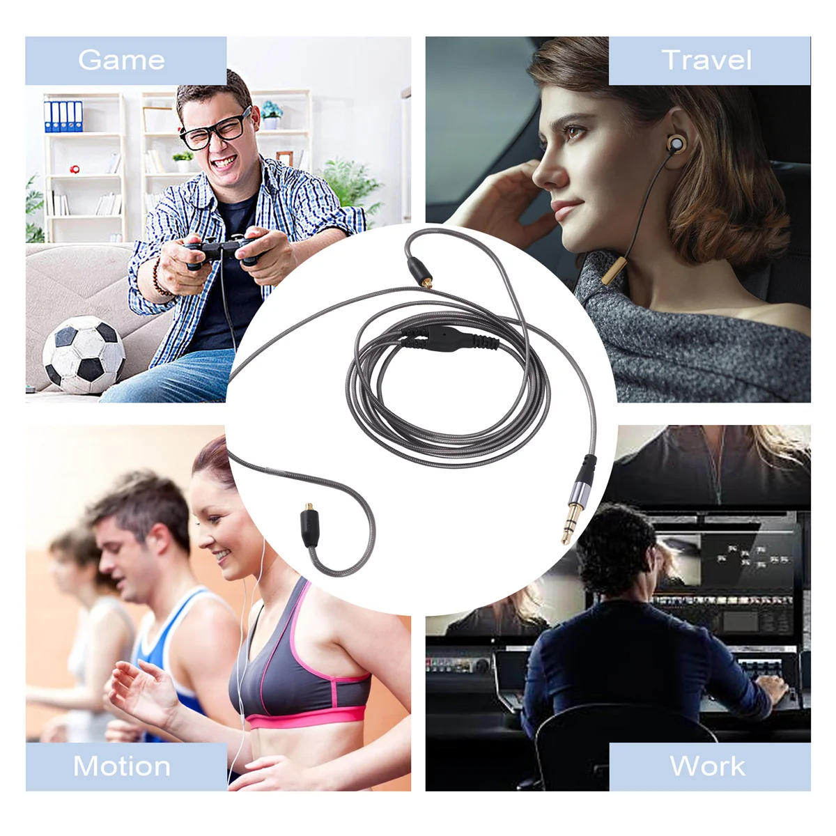 Кабель для наушников Ie800 медный 14 ядер SE215/315/535/UE900