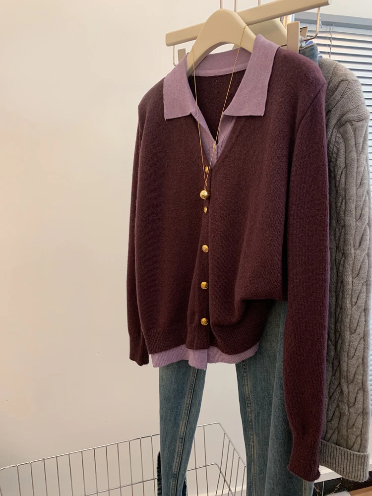 Искусственная верхняя одежда из двух предметов женская осенне-зимняя мода