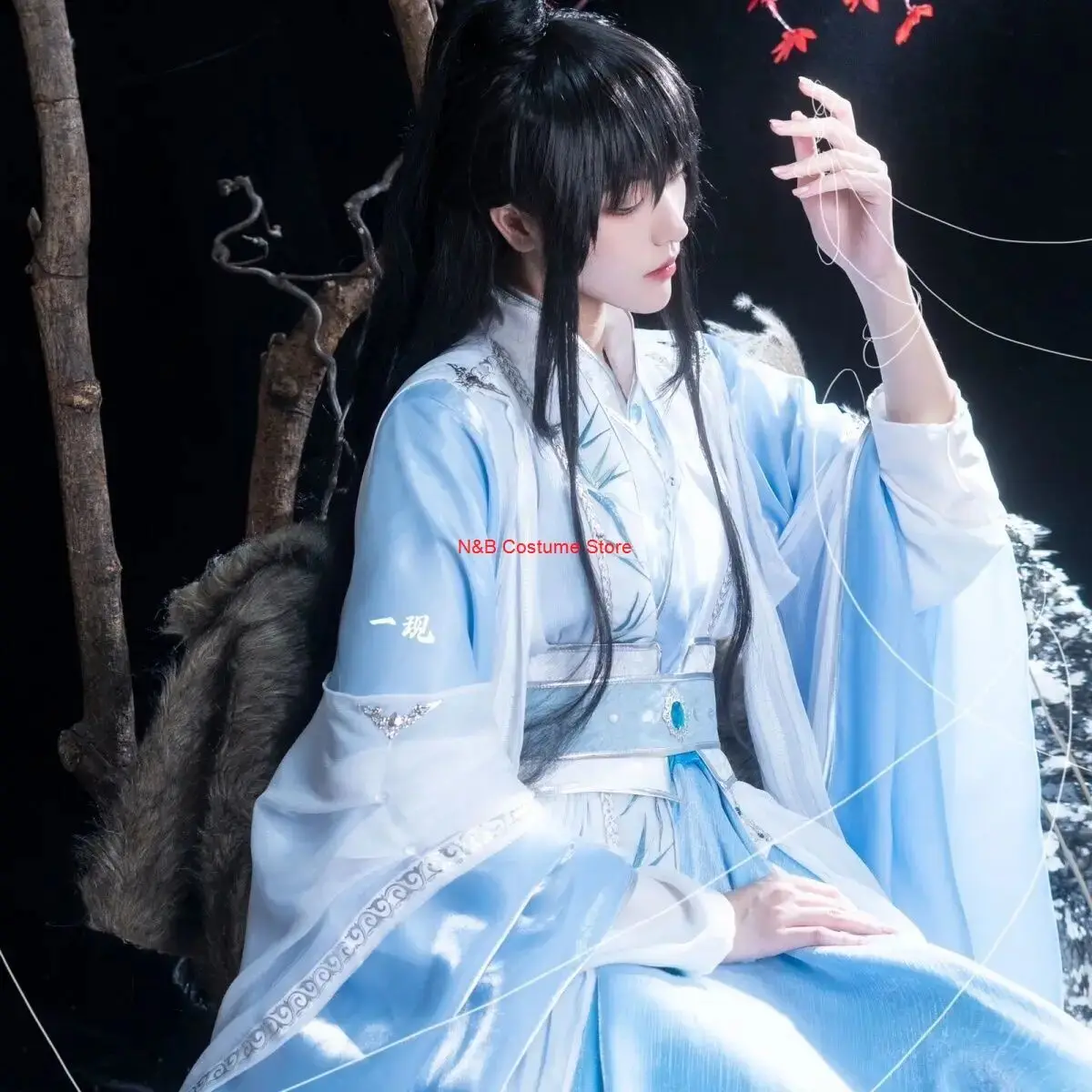 Система самосохранения злодея Shen Qingqiu аниме Wenshi Chen Budao косплей костюм белая синяя