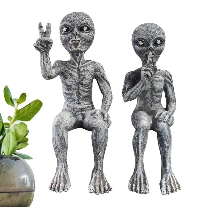 

Outdoor Space Alien Ornaments Garden Resin Statue Figurine Home Decoration Gift Garden Yard Decoration Miniatures Dropshipping