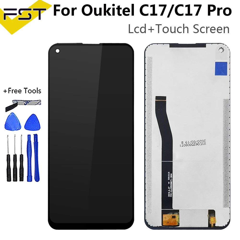 100% Оригинальный Новый 6,35 дюймовый OUKITEL C17 PRO ЖК-дисплей + кодирующий преобразователь сенсорного экрана в сборе LCD + сенсорный дигитайзер для OUKITEL C17 PRO