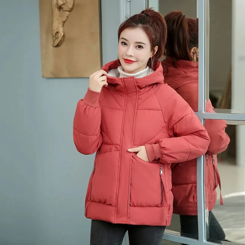 Cotton Padded Outerwear Women 2022 Winter New Korean Loose Casual Small Cotton Parkas Coat Female Short Thick Bread Jacket