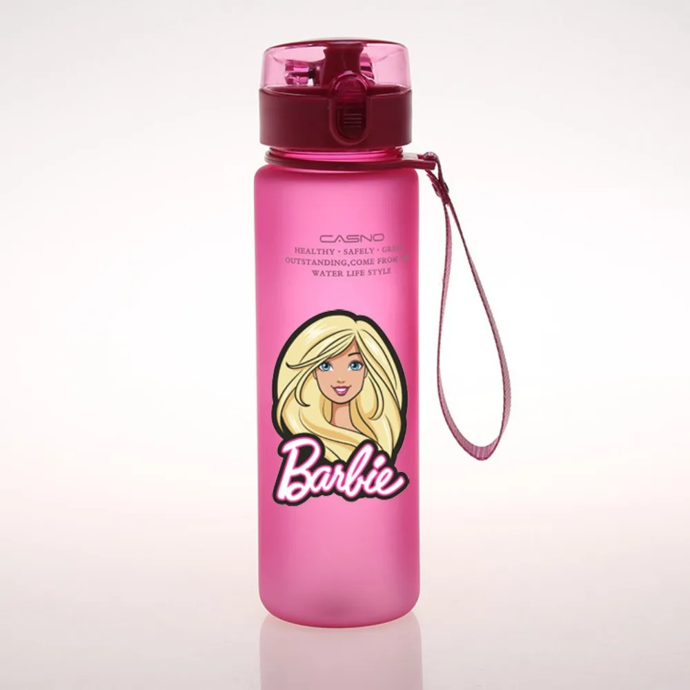 Пластиковая бутылка для воды Барби с мультяшным дизайном Спортивная фитнеса