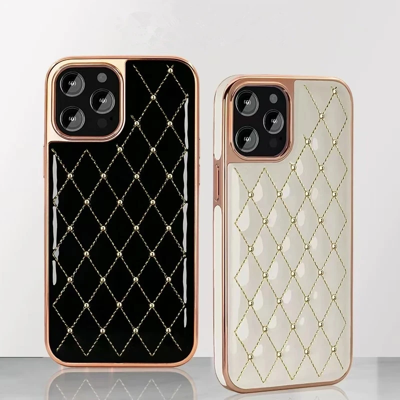 Electroplated Geometrische Diamant Telefoon Case For A Iphone 11 12 13 Pro Max 12 Mini Xs Max X Xr 8 7 Plus Camera Bescherming D