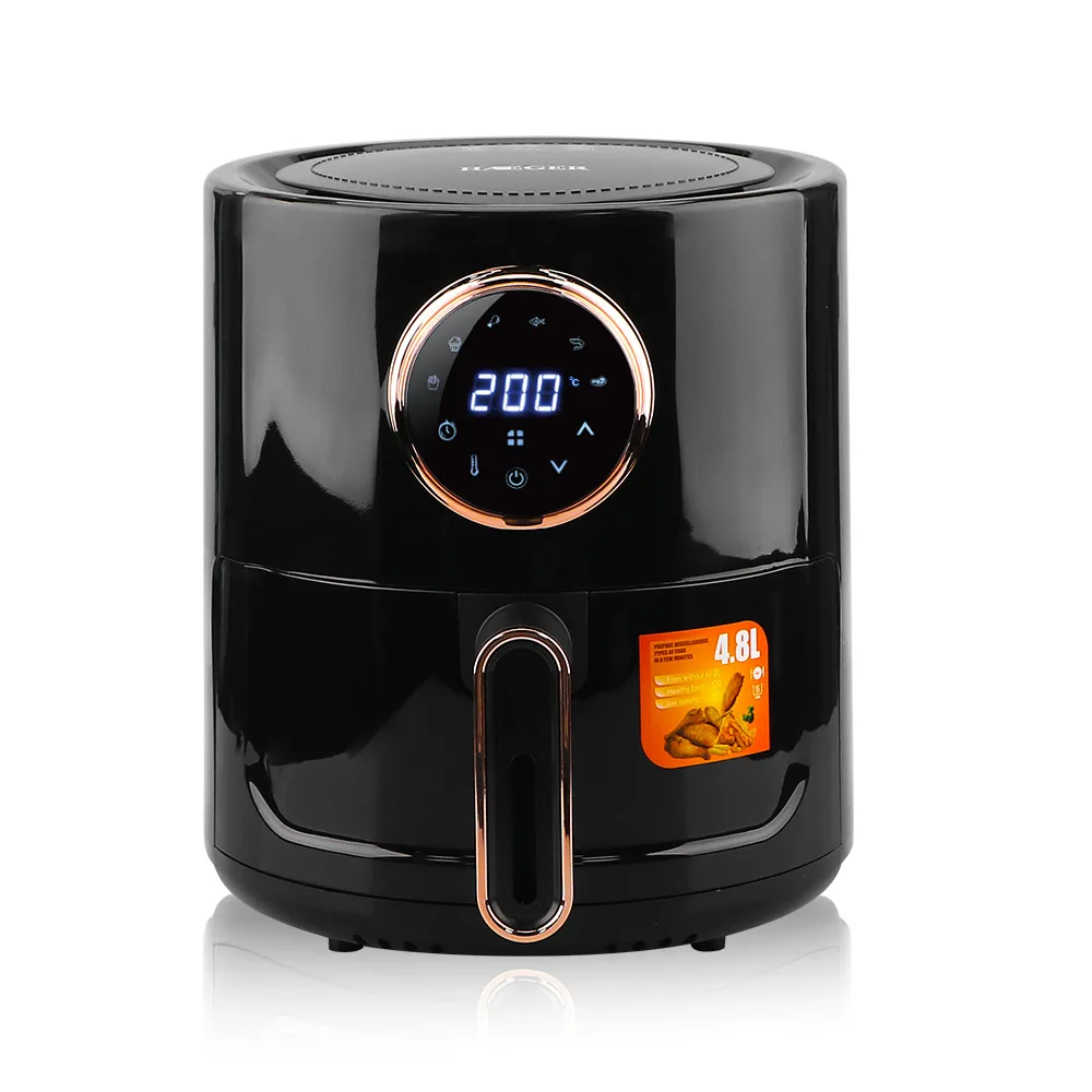 New Air Fryer 4.8L Large-Capacity Household Multi-Functional Smart Touch Oil-Free Smokeless Electric Oven Fat Deep Fryer 220V