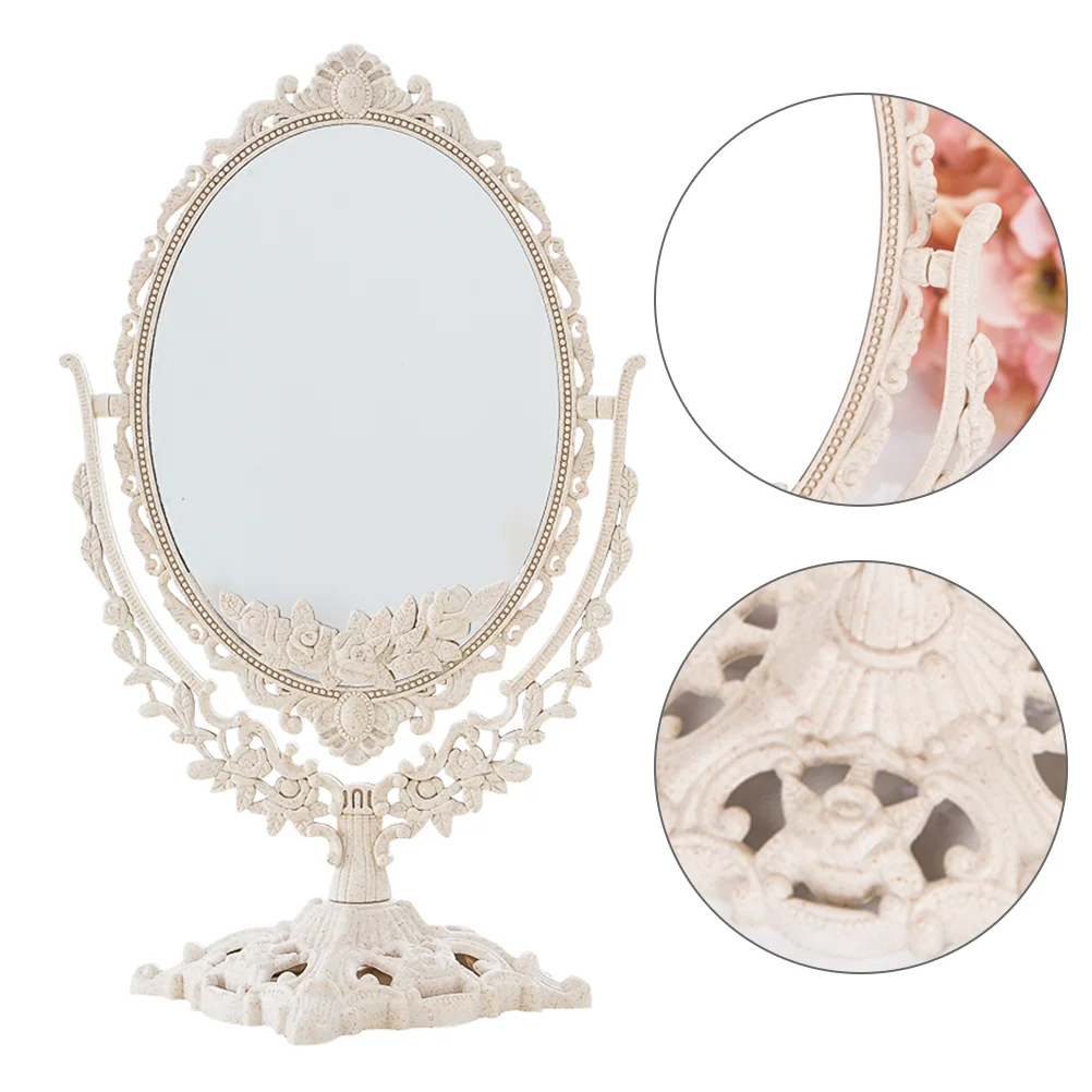 

Women Magnifying Mirror Dresser Decor Swivel Mirror Portable Vanity Mirror Double Mirror Princess Vintage Small Mirror
