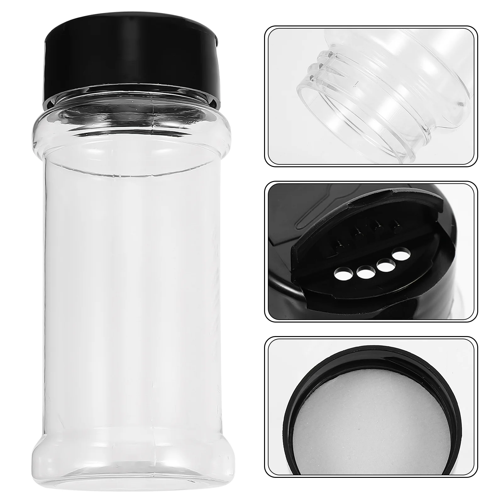 

Jars Shaker Seasoning Bottles Containers Empty Lids Square Storage Clear Bottle Container