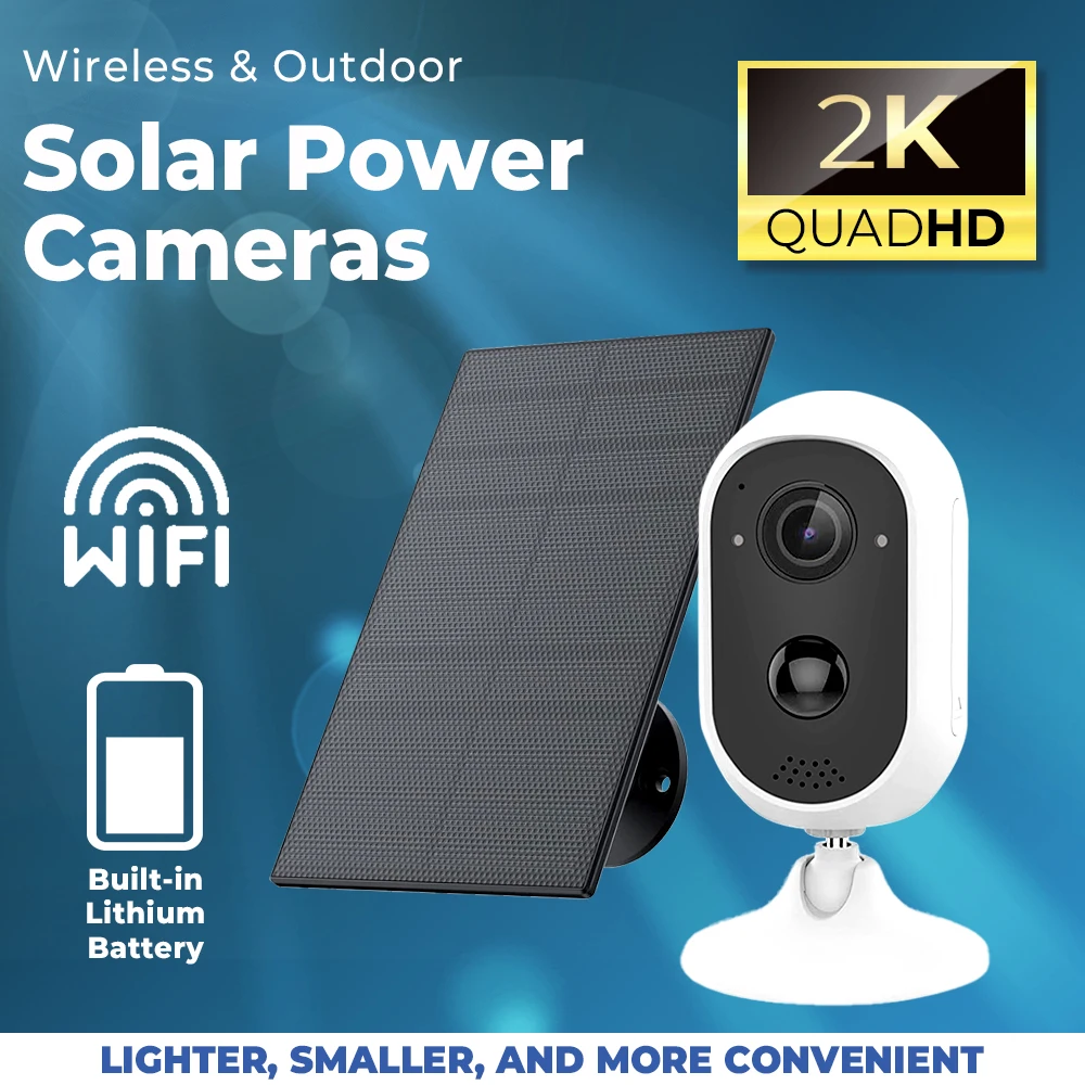 Беспроводные уличные камеры видеонаблюдения на солнечной батарее для домашней
