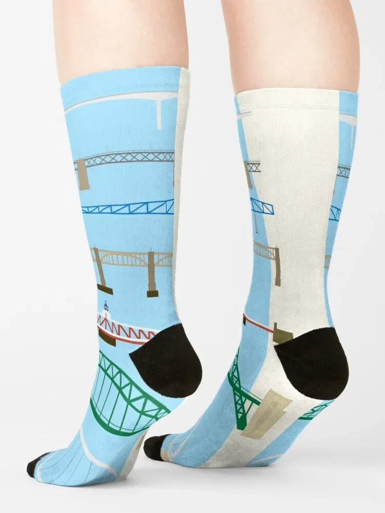 Носки Bridge of the Tyne зимние подарки Мультяшные Дизайнерские мужские носки в стиле