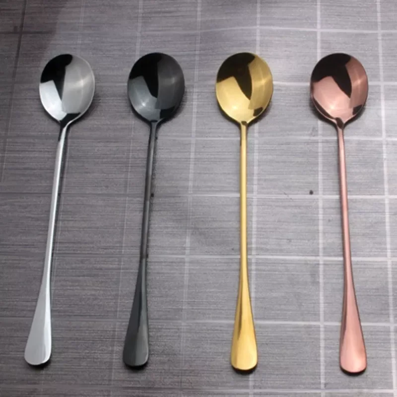 NEW2022 Stainless Steel Coffee Spoon with Long Handle Kitchen Scoops Dessert Tea Spoon