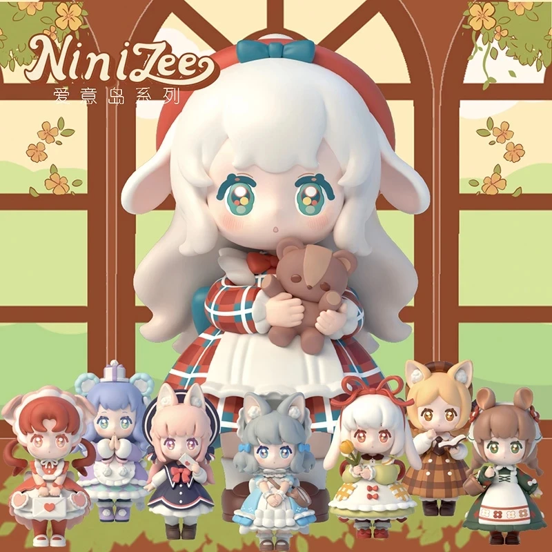 

Ornaments Figure Spot Cute Doll Girls Gift Ninizee Cub Love Island Series Genuine Blind Random Box Toys Surprise Box Guess Bag