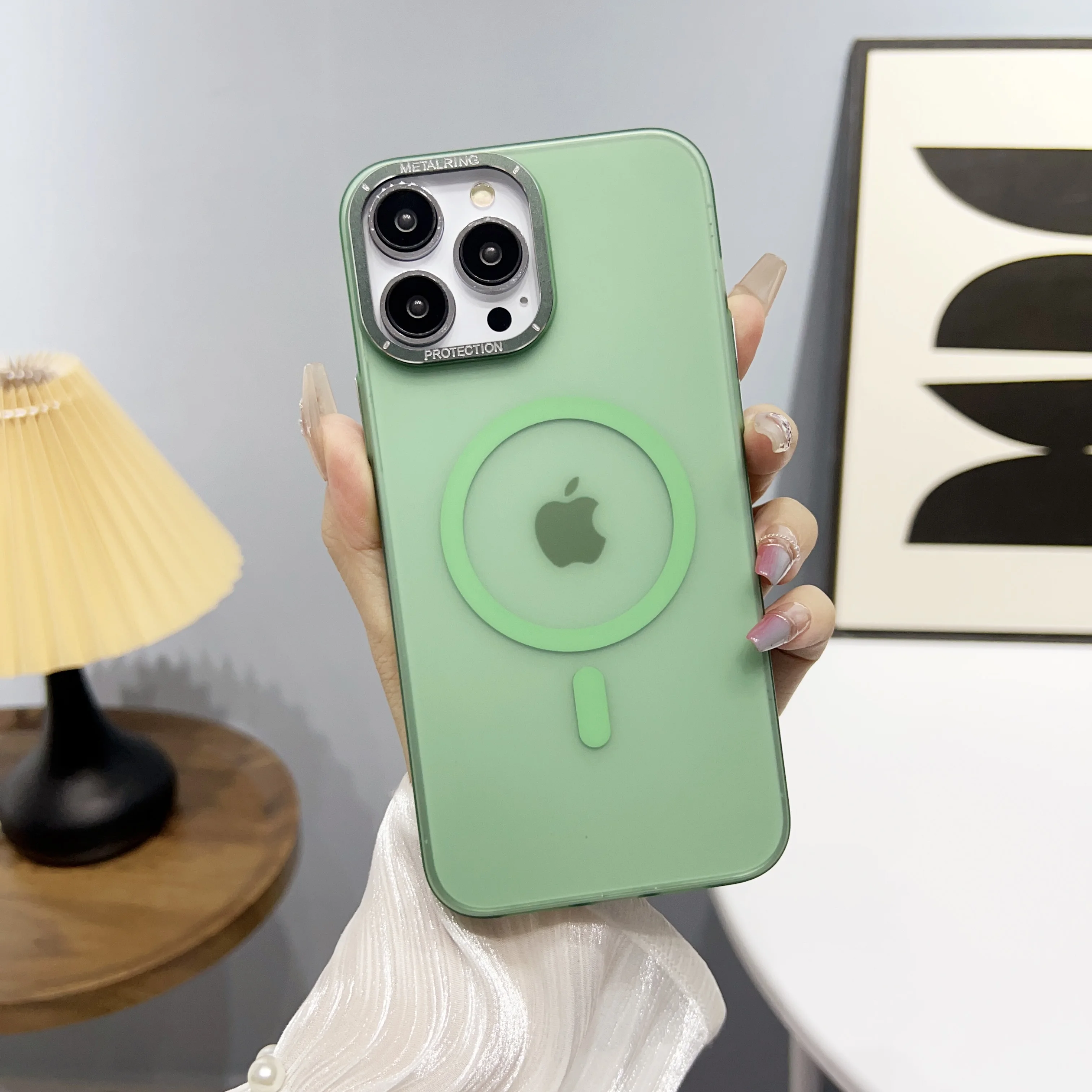 

New Apple phone case magnetic 14promax matte transparent hard case iPhone 13 12 high-end sense 11 temperament 14plus transparent