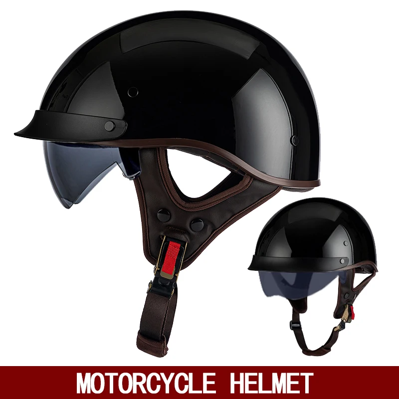 Шлем мотоциклетный полушлем для мужчин и женщин универсальный всесезонный в