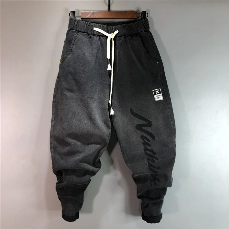 

Мужские повседневные брюки-карго Owen Seak, уличные шаровары в стиле хип-хоп, Мужская одежда, черные спортивные брюки большого размера на осень и зиму