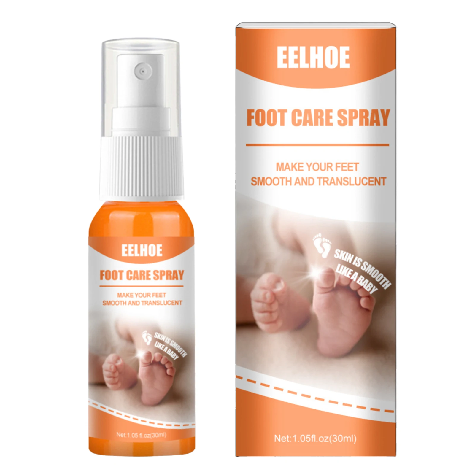 

30ml/100ml Foot Peeling Spray Natural Orange Essence Foot Odor Eliminator Spray Removes Dead Skin Foot Peeling Spray With Orange