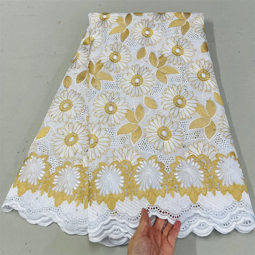 

Familiar Stones Swiss Voile Lace In Switzerland High Quality African Cotton Lace Fabric Material For Party Bride Dress HL21305