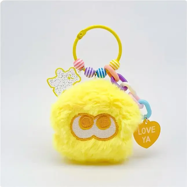 Желтый плюшевый Кукла кальмар подвеска для сумки автомобильный брелок школьная