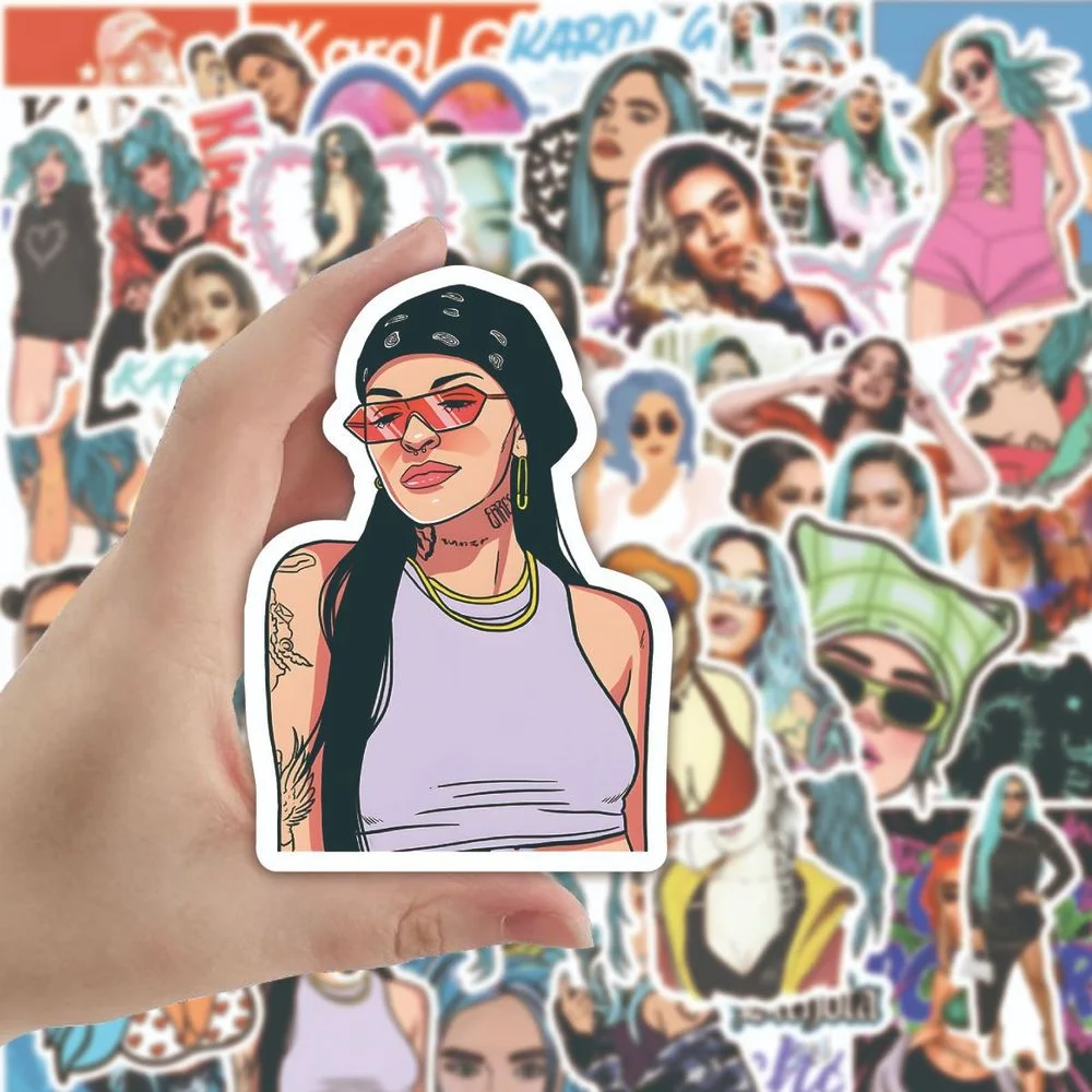 

10/50Pcs Mixed Karol G Stickers Adult Waterproof Decal Laptop Motorcycle Luggage Snowboard Fridge Car Graffiti Sticker