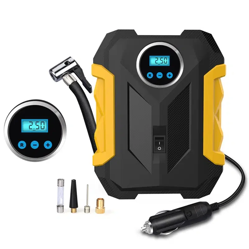 

Digital Air Compressor For Car Auto Pump Portable Tire Inflator With LED Light