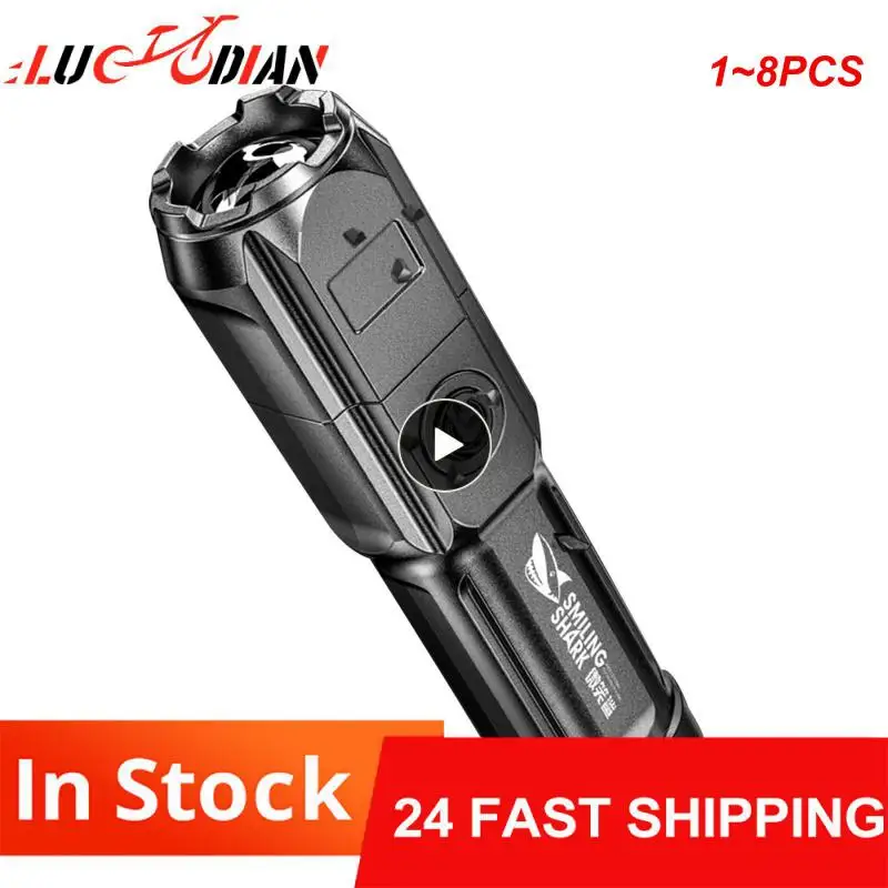 

Перезаряжаемый фонарик, яркий фонарик с увеличением, тактический фонарик, фонарики для улицы, портативное освещение, фонарик для ночи, 1 ~ 8 шт.