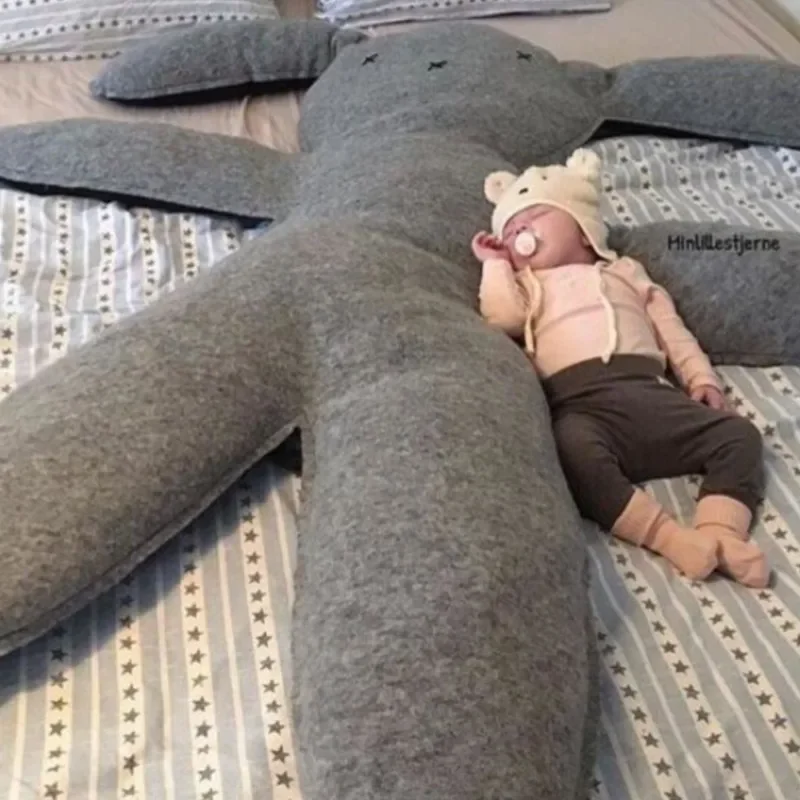 

INS Big Rabbit Sleeping Doll Super Soft Bed Doll Throw Pillow Giant Plush Rabbit Doll Girl Holding Sleeping
