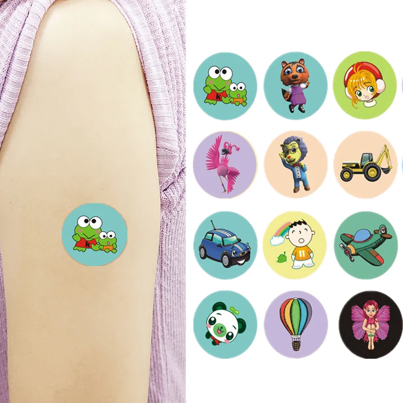 

120pcs/set Round Cartoon Band Aid Skin Vaccine Injection Hole Patch for Children Kids Wound Plaster Medical Adhesive Bandages