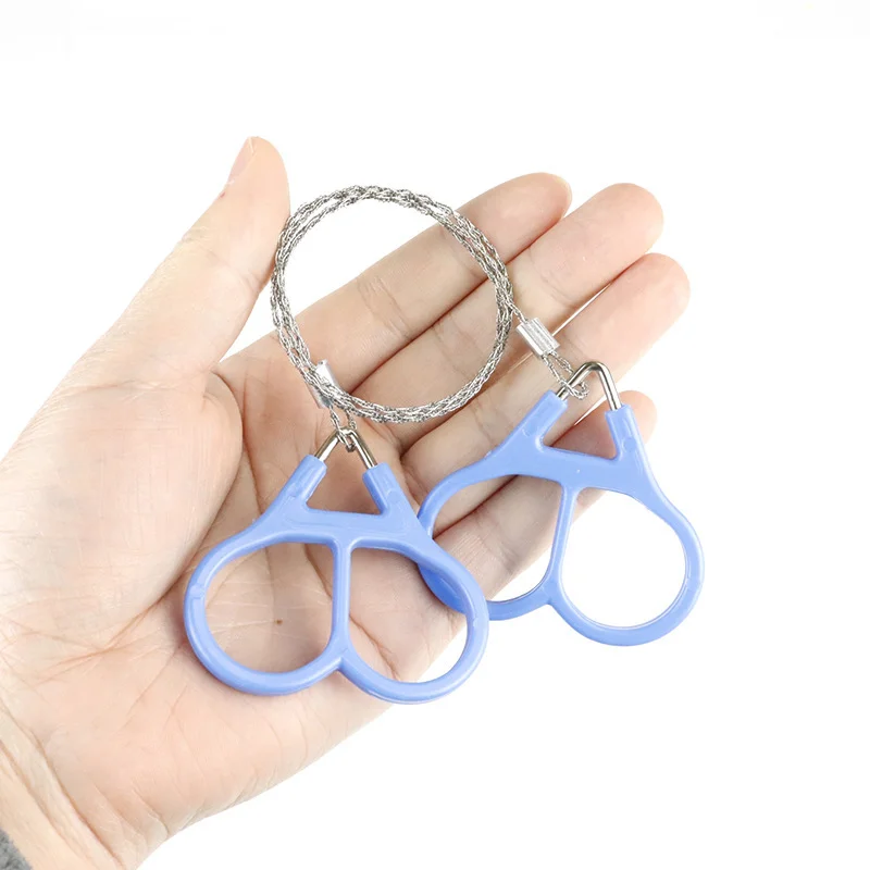 

Outdoor Manual Hand Steel Wire Saw Survival Tools Hand Chain Saw Cutter Portable Travel Camping Emergency Gear Steel Wire Kits