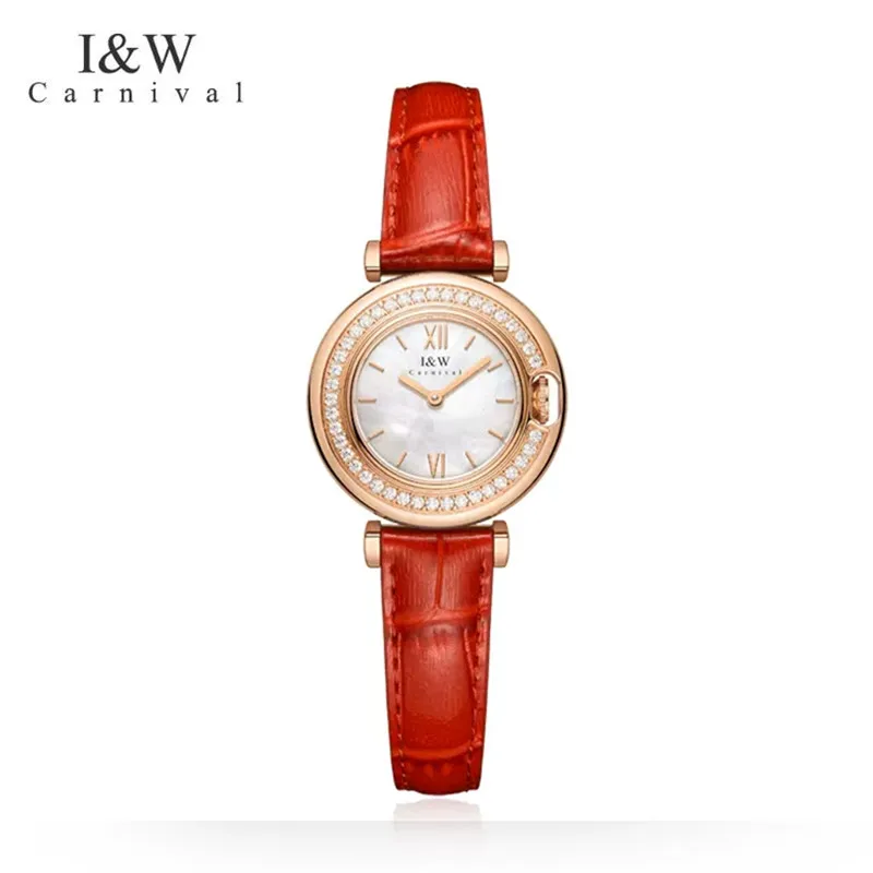 Reloj Mujer I&W Brand Fashion Watches For Women Ladies Luxury Dress Quartz Wristwatch Waterproof Sapphire Clock Relogio Feminino