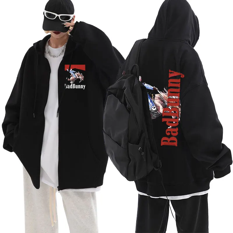 Толстовка с капюшоном на молнии и графическим принтом