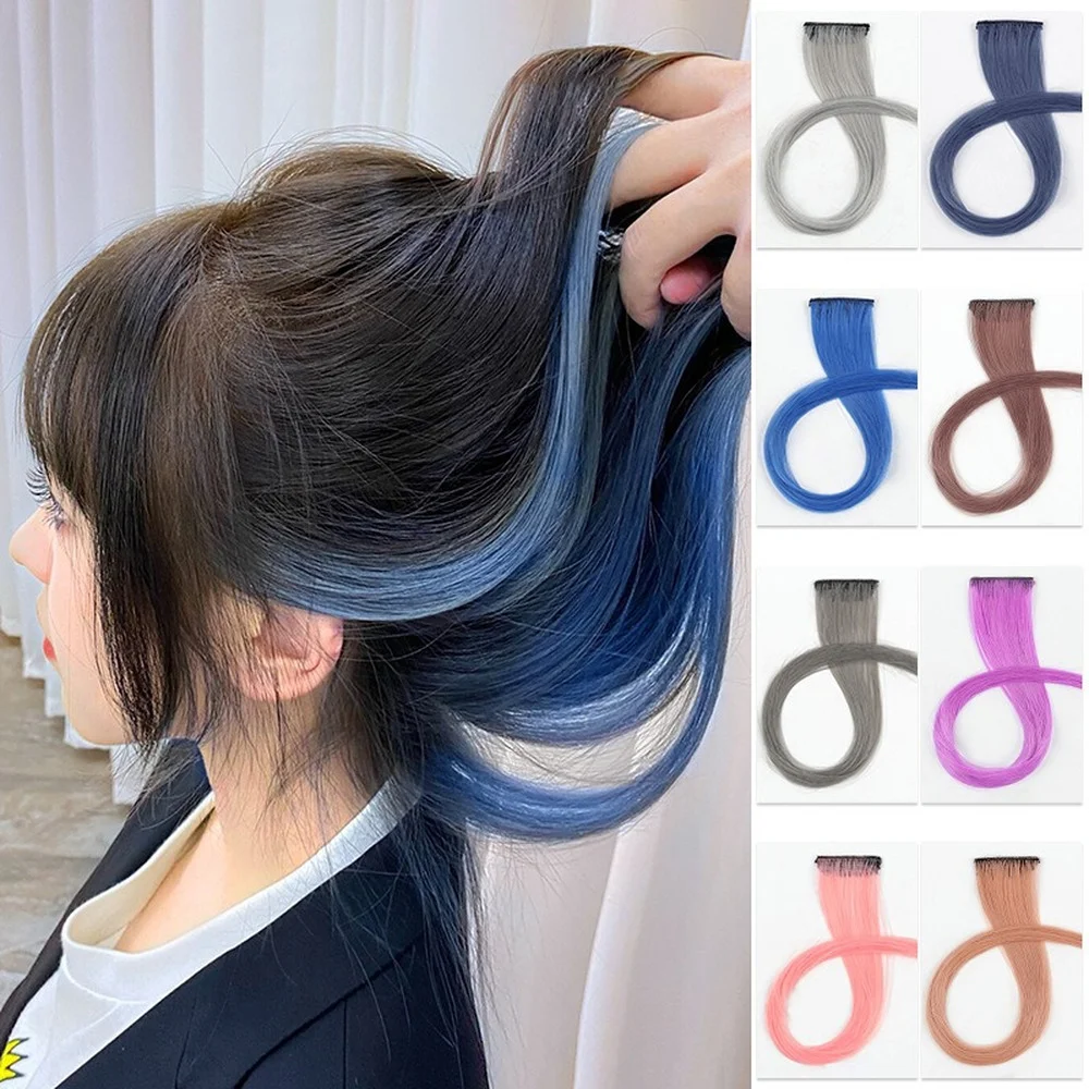 

60cm Hair Extension Clip In Hairpiece Long Straight Hanging Ear Wig Clip Synthetic Hair Extensions Accessories Hairpiece Hairpin