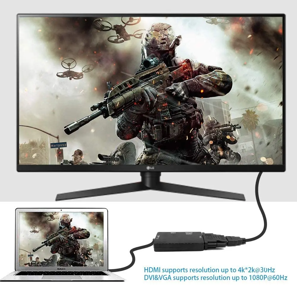 Адаптер Mini DP DisplayPort-DVI VGA HDMI-совместимый 3 в 1 концентратор 1080P видео конвертер Для