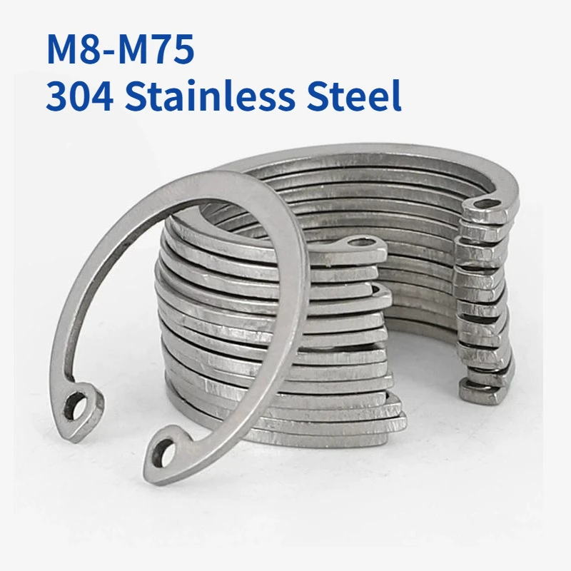 

M8-M75 304 Stainless Steel Circlip for Hole Inner Circlip C Type Retaining Ring Hole Clamp Elastic Retaining Ring for Hole