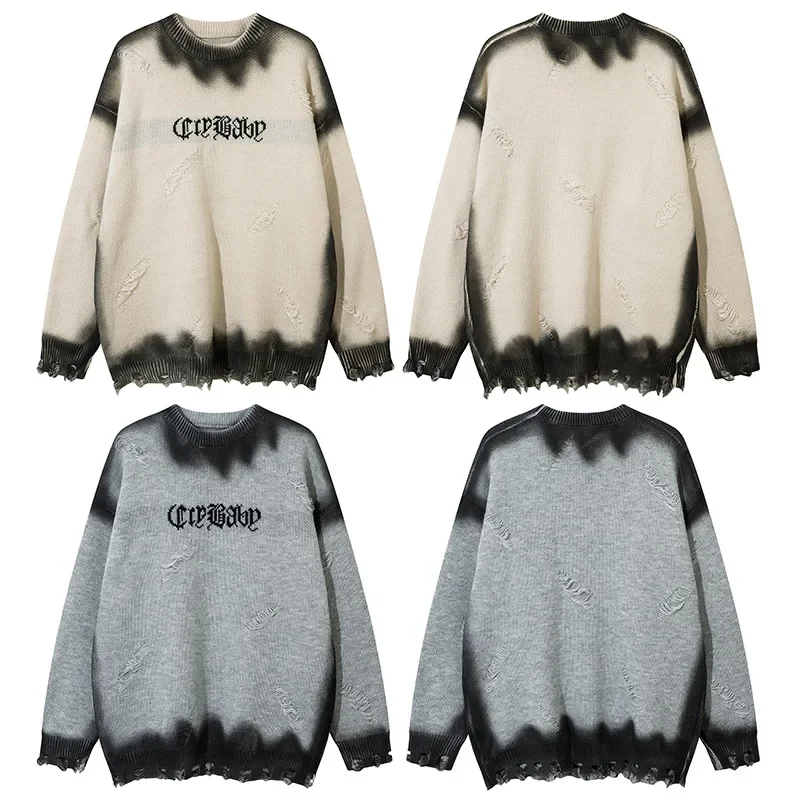 Tangfu модный винтажный вязаный свитер повседневный мужской и женский осенний 2024