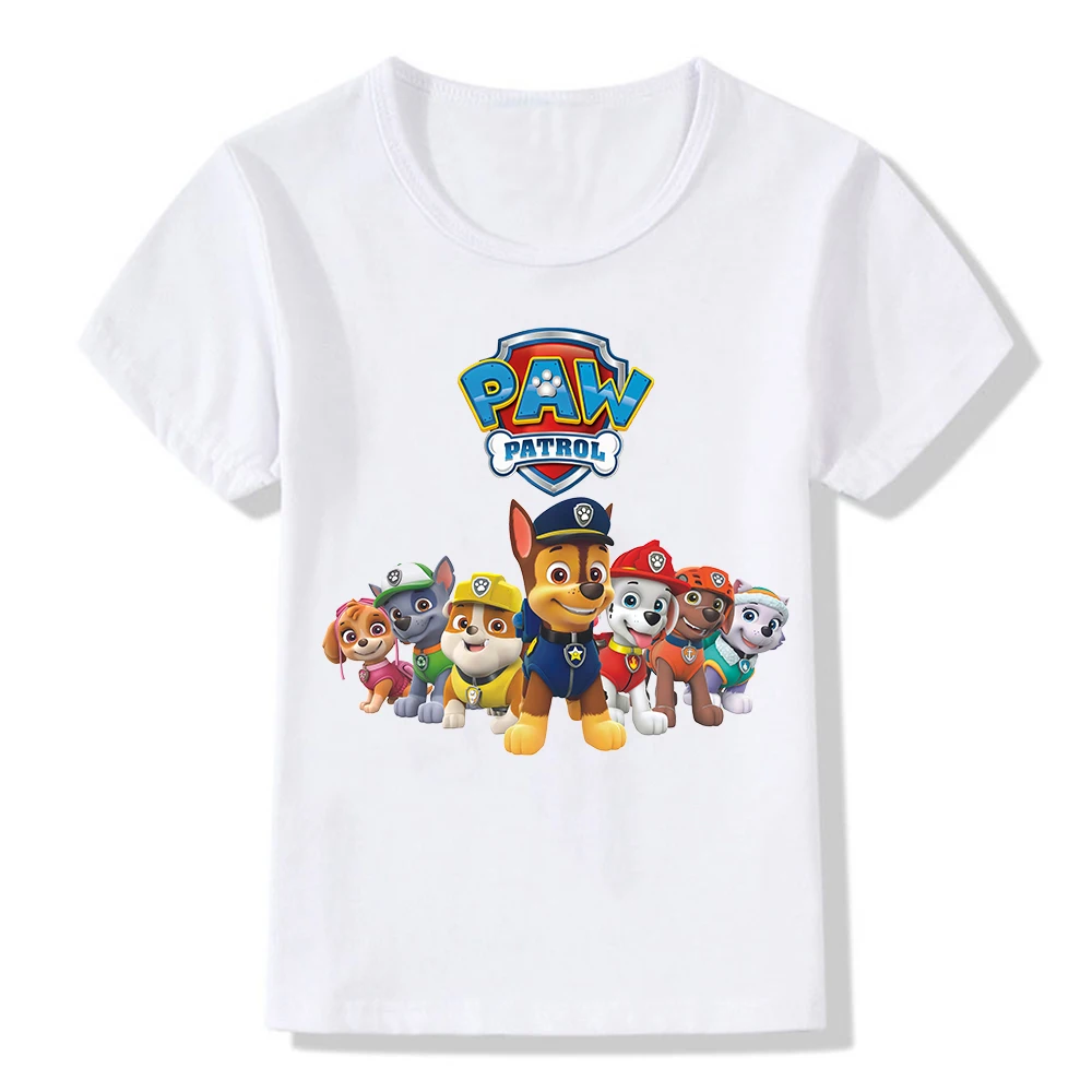 New Paw Patrol Puppy Dog Children's T Shirt Kawaii Cartoon Harajuku Funny Top Kids Boys Girl T-shirt Fashion Casual Clothes Tees |