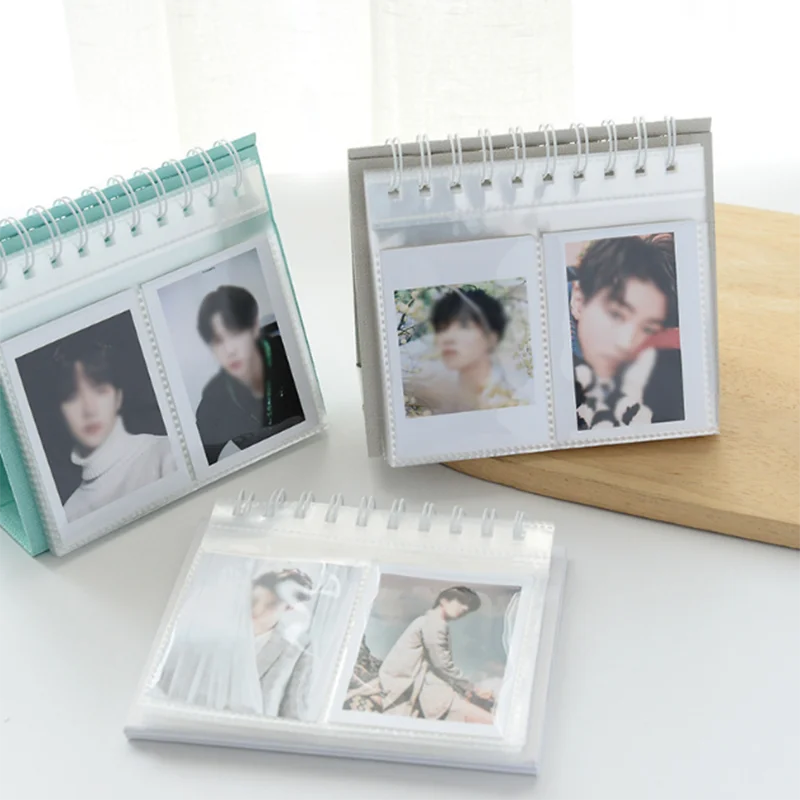 New Desktop standing photo album photocards kpop christmas decoration for cards stamps Photo frame instax mini photoalbum |