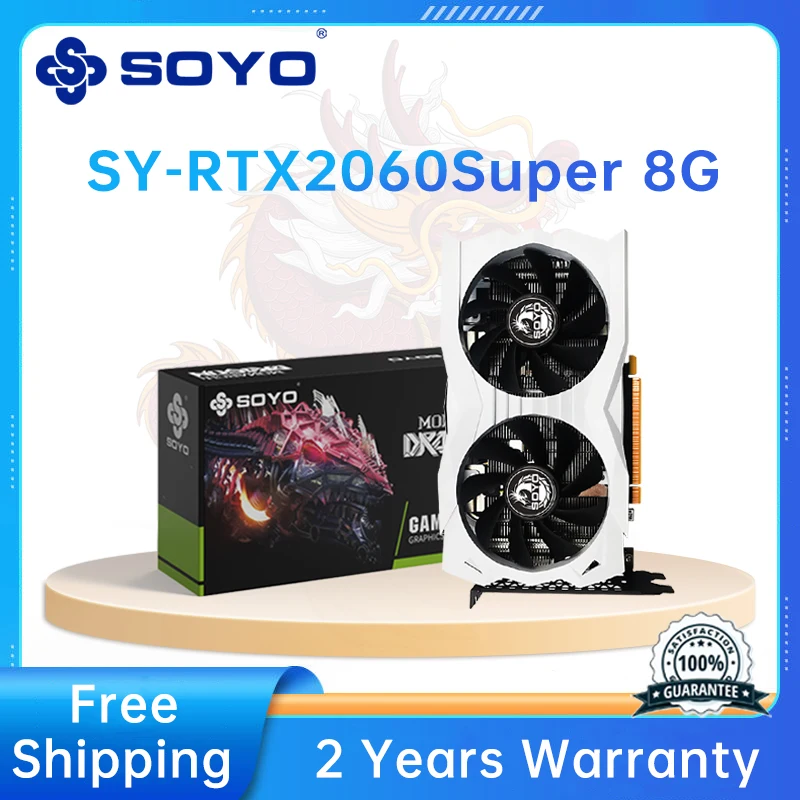 

SOYO new GeForce RTX2060Super 8gb GDDR6 12NM PCIE×16 256bit graphics card for computer office components, video card games