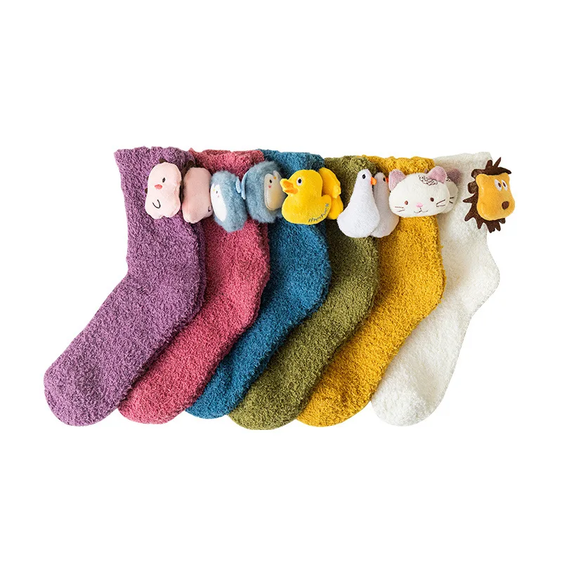 

Однотонные коралловые бриллиантовые женские носки для взрослых, милые женские носки, теплые хлопковые осенне-зимние женские модные носки