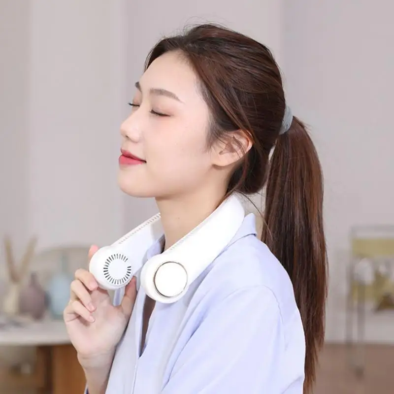 Безлопастной вентилятор без рук регулируемый угол наклона ленивый с шейным