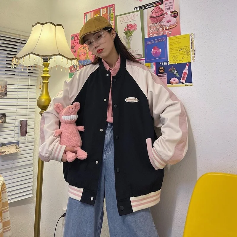 Куртка женская в винтажном Европейском стиле модная бейсбольная униформа для