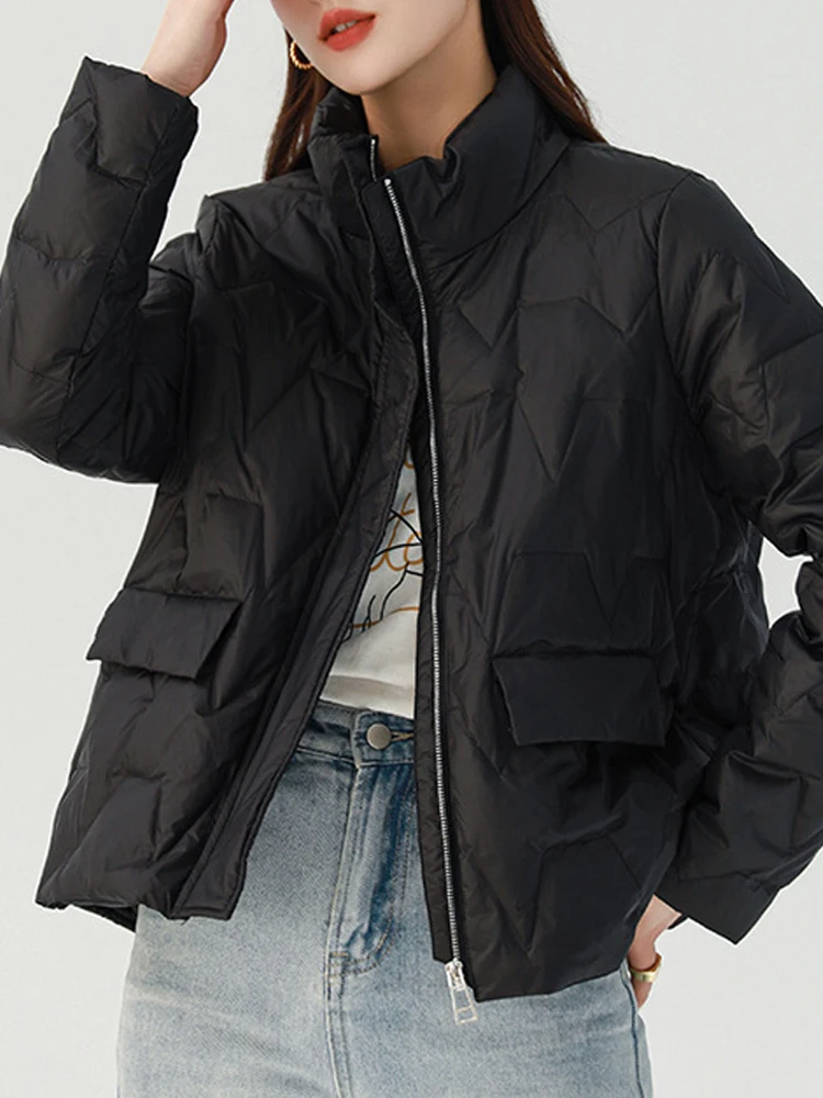 GOPLUS Winter Warm Women Coats Padded Jacket Ladies 2023 Stand Collar Parka Femme Damen Mantel Giacca Invernale Donna C60424