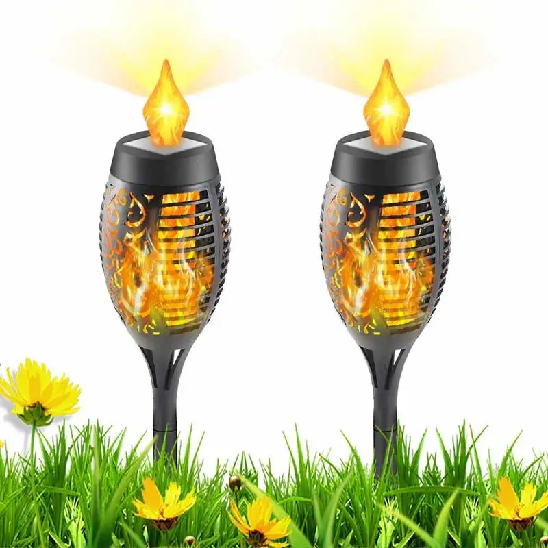

Flickering Flame Solar Torch Lights Waterproof Solar Pathway Lights 13 LED Flickering Dancing Flame Lamp Fire Effect Lantern