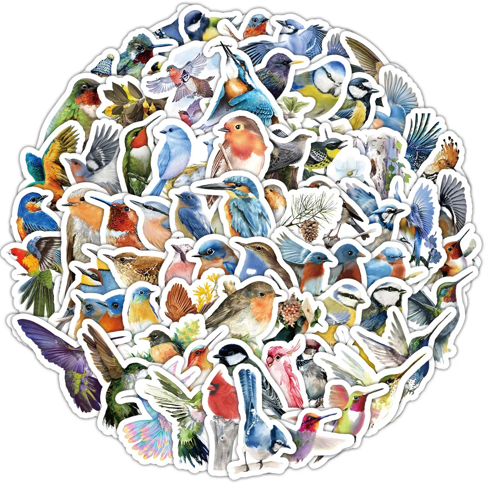 

Канцелярские наклейки с птицами Kawaii