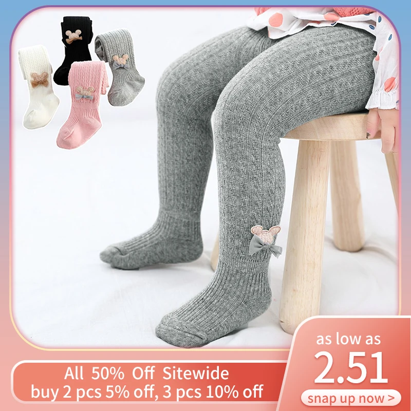 

Children Girls Leggings Autumn Children Pantyhose Cartoon Bear Kids Outerwear Long Stocks Soft Cotton Warm Baby Stockings Pants