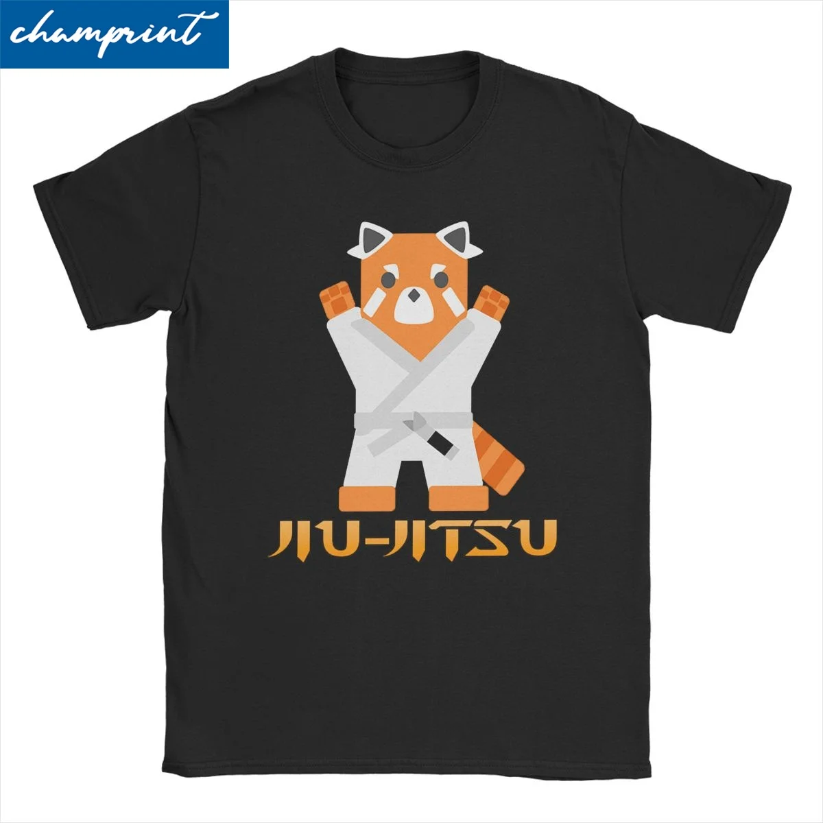 

Men Women's T-Shirt Jiu Jitsu Red Cat White Belt Funny 100% Cotton Tee Shirt Short Sleeve T Shirts Round Neck Clothes Graphic
