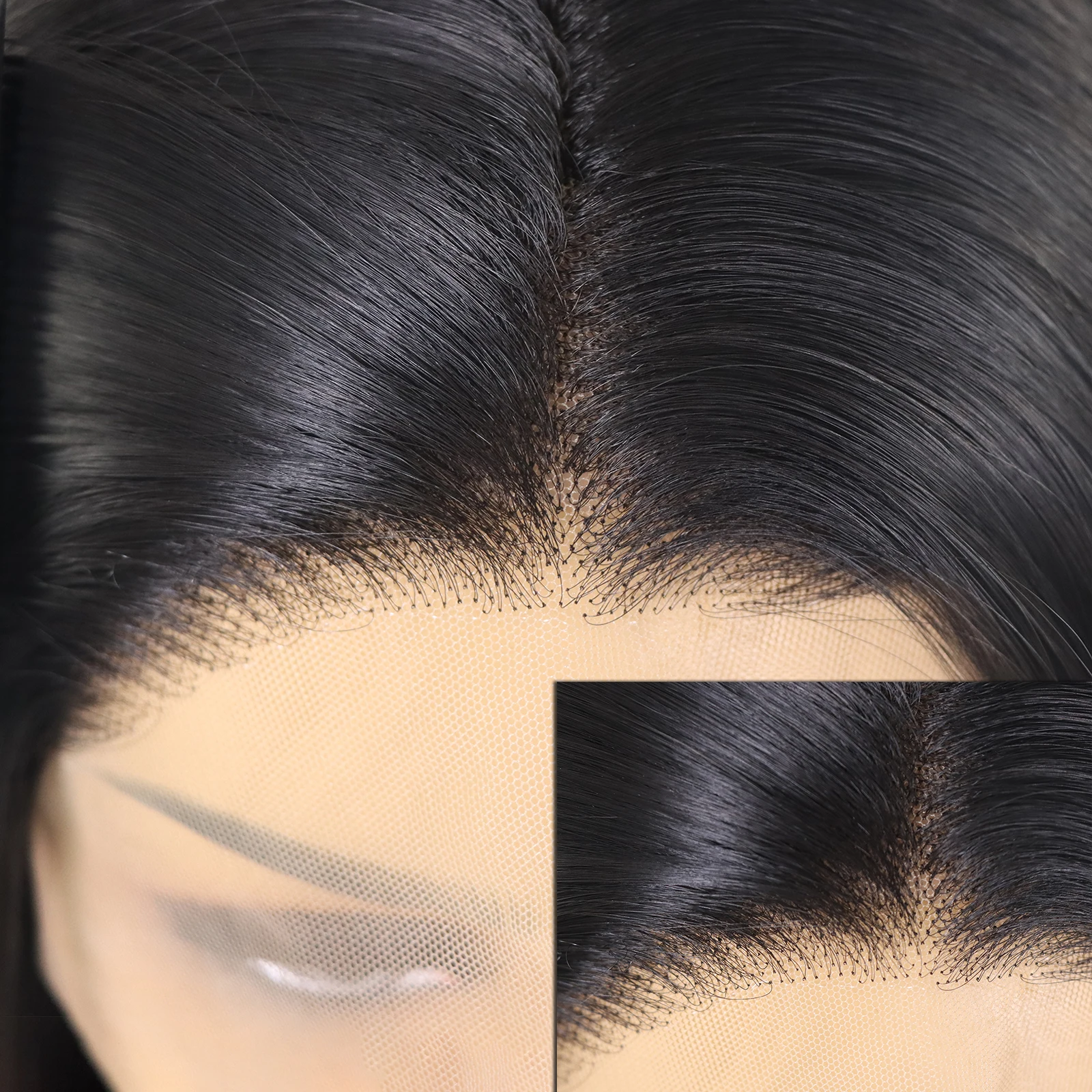 Черные объемные волнистые синтетические волосы 13x3 Парики спереди для женщин