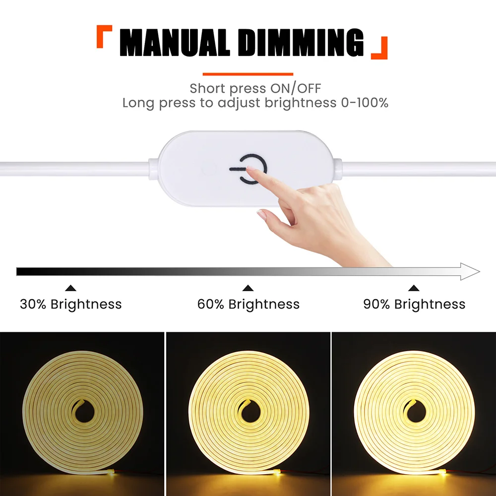 5 В неоновая светодиодная лента с сенсорным датчиком переключатель регулируемой