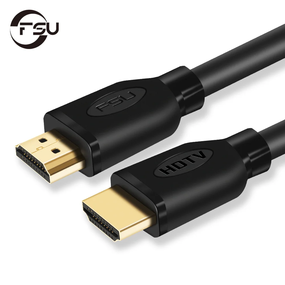 FSU Gold-plated HDMI-compatible Cable 2.0 4K 1080P Male to Male Cable 0.5m 1m 1.5m 2m HDMI-compatible Switch Adapt for Computer