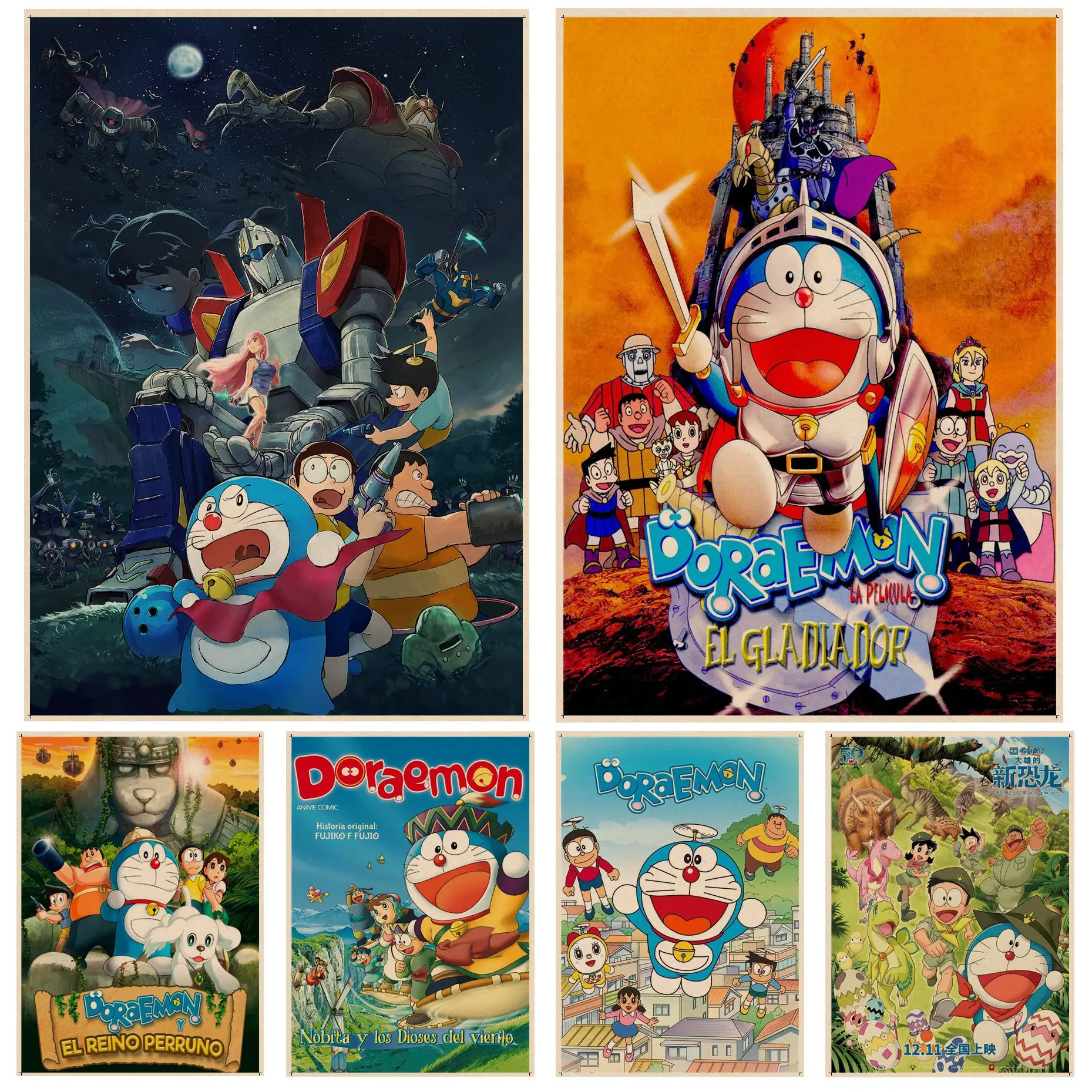 Классические винтажные постеры TOMY Doraemon Декор для дома бара кафе милый комнаты |