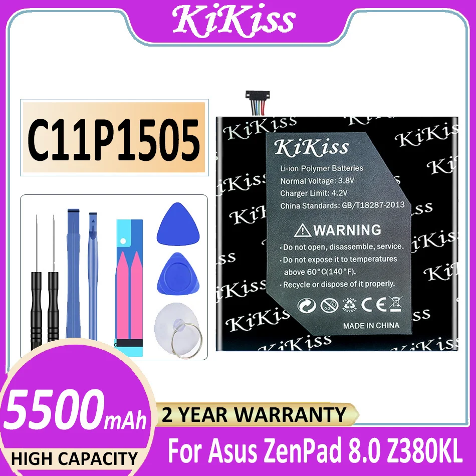 

Оригинальный мощный аккумулятор KiKiss C11P1505 5500 мАч для Asus MEMO PAD HD 7 ME173X HD7 ME173 K00B Bateria